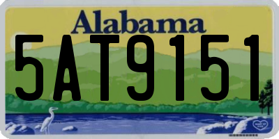 AL license plate 5AT9151