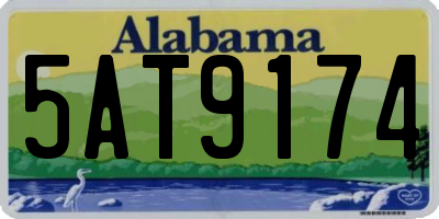 AL license plate 5AT9174