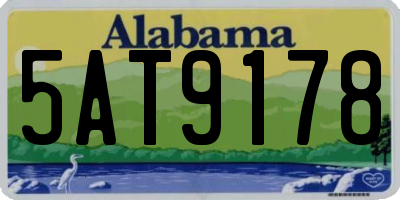 AL license plate 5AT9178