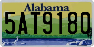 AL license plate 5AT9180