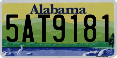 AL license plate 5AT9181