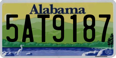 AL license plate 5AT9187