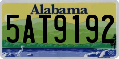 AL license plate 5AT9192