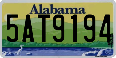 AL license plate 5AT9194