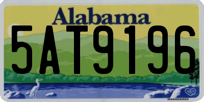 AL license plate 5AT9196
