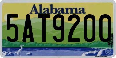 AL license plate 5AT9200