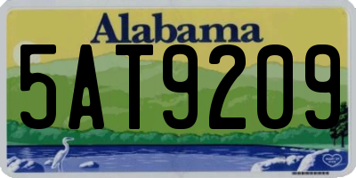 AL license plate 5AT9209