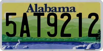 AL license plate 5AT9212