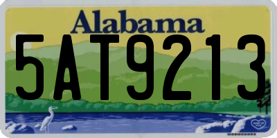 AL license plate 5AT9213