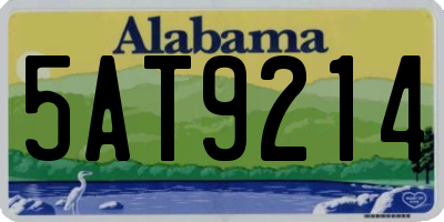 AL license plate 5AT9214