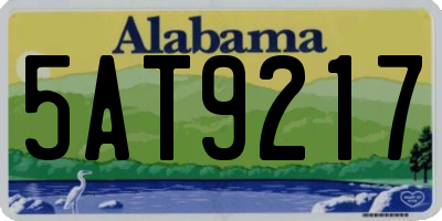 AL license plate 5AT9217