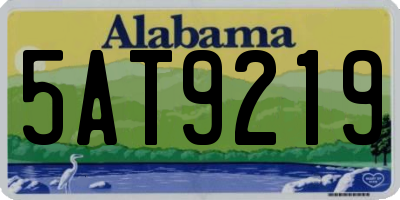 AL license plate 5AT9219