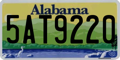 AL license plate 5AT9220