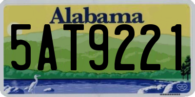 AL license plate 5AT9221