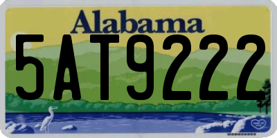 AL license plate 5AT9222