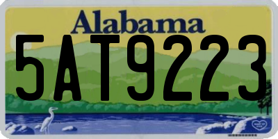 AL license plate 5AT9223