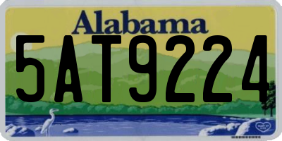AL license plate 5AT9224