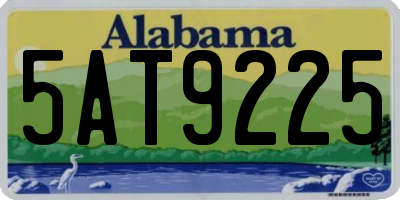 AL license plate 5AT9225