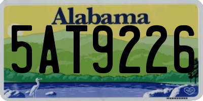 AL license plate 5AT9226