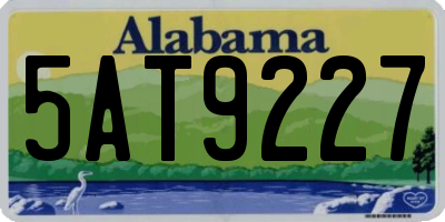 AL license plate 5AT9227