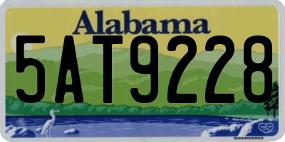AL license plate 5AT9228