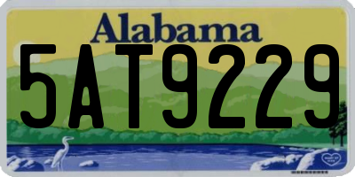 AL license plate 5AT9229