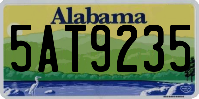 AL license plate 5AT9235