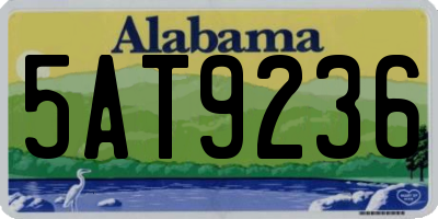 AL license plate 5AT9236