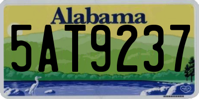 AL license plate 5AT9237