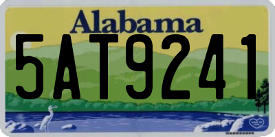 AL license plate 5AT9241