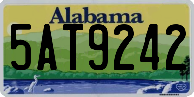 AL license plate 5AT9242
