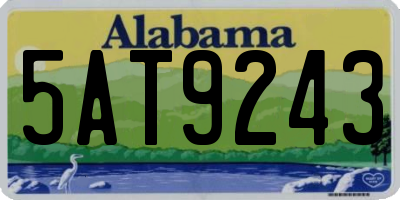AL license plate 5AT9243