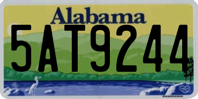 AL license plate 5AT9244
