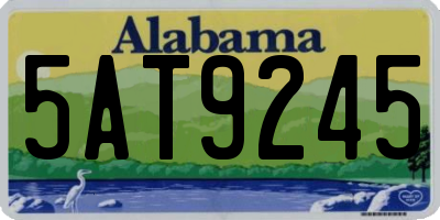 AL license plate 5AT9245