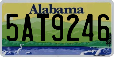 AL license plate 5AT9246