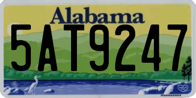 AL license plate 5AT9247