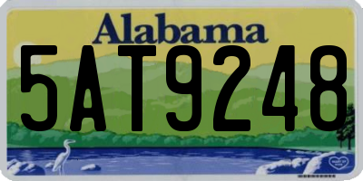 AL license plate 5AT9248