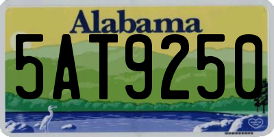 AL license plate 5AT9250