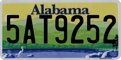 AL license plate 5AT9252