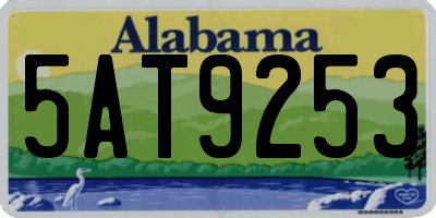 AL license plate 5AT9253