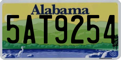 AL license plate 5AT9254
