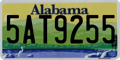 AL license plate 5AT9255