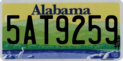 AL license plate 5AT9259