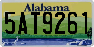 AL license plate 5AT9261