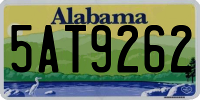 AL license plate 5AT9262