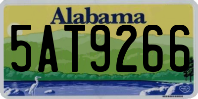 AL license plate 5AT9266