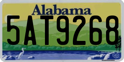 AL license plate 5AT9268