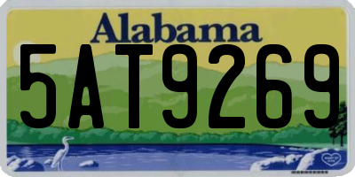 AL license plate 5AT9269