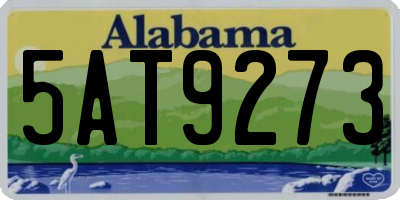 AL license plate 5AT9273