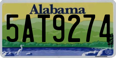 AL license plate 5AT9274